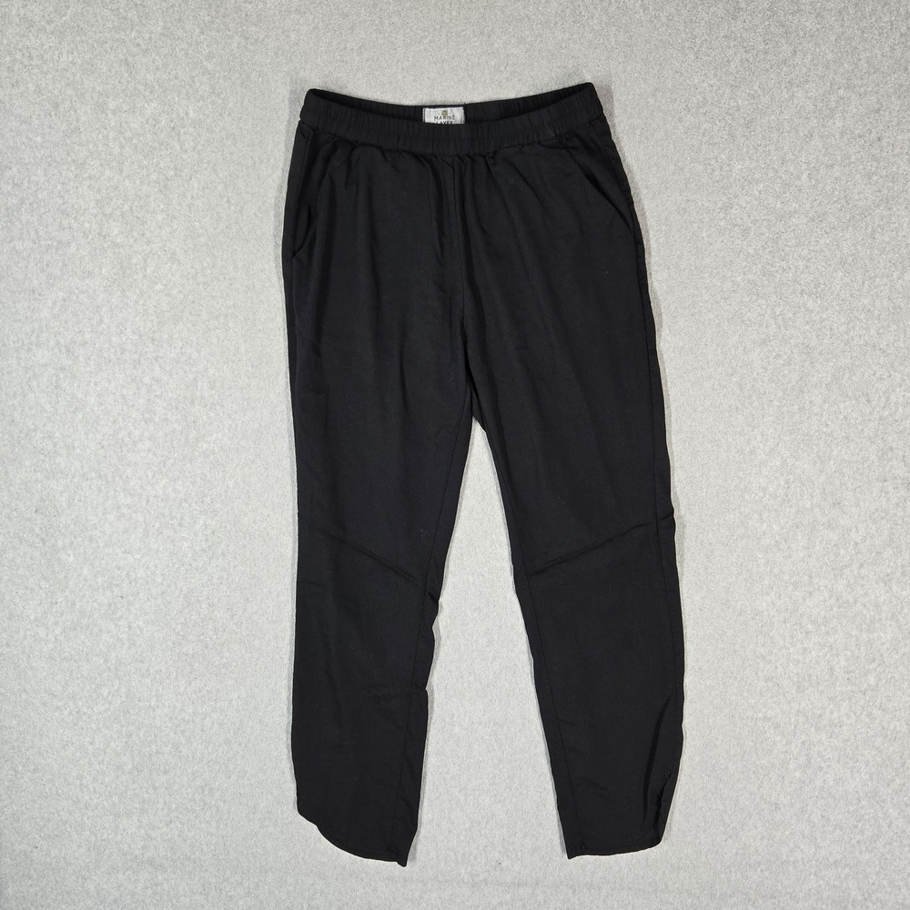Marine Layer Women Pants SMALL Black Tencel Allison Pant Tech Pull On